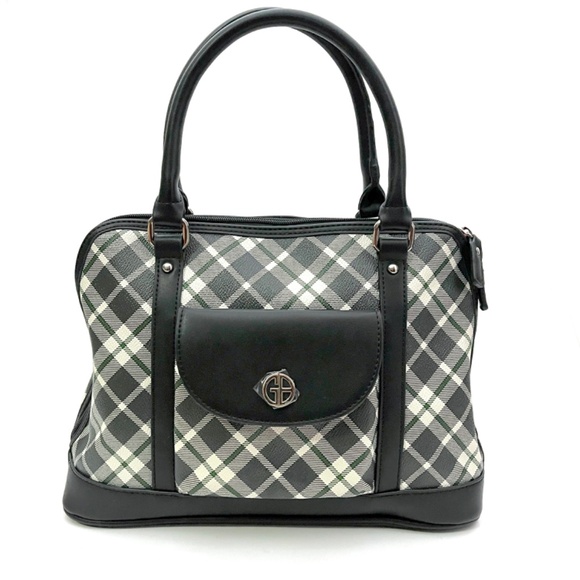 Giani Bernini Saffiano Green Plaid NWT - Picture 1 of 15